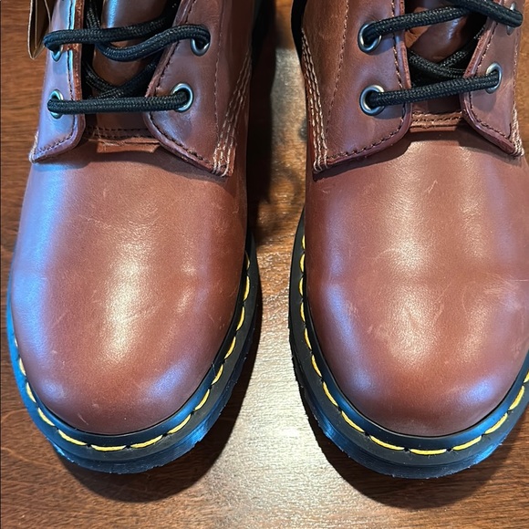 Dr. Martens Brown Leather Combat Boots with Air-Cushioned Sole - Picture 7 of 13